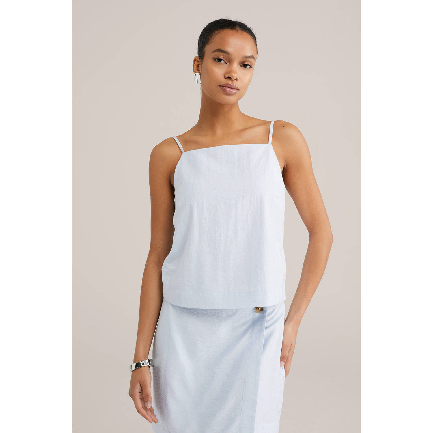 WE Fashion top lichtblauw