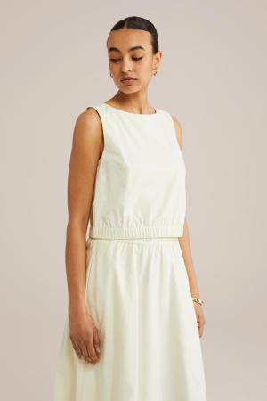 cropped top lichtgeel