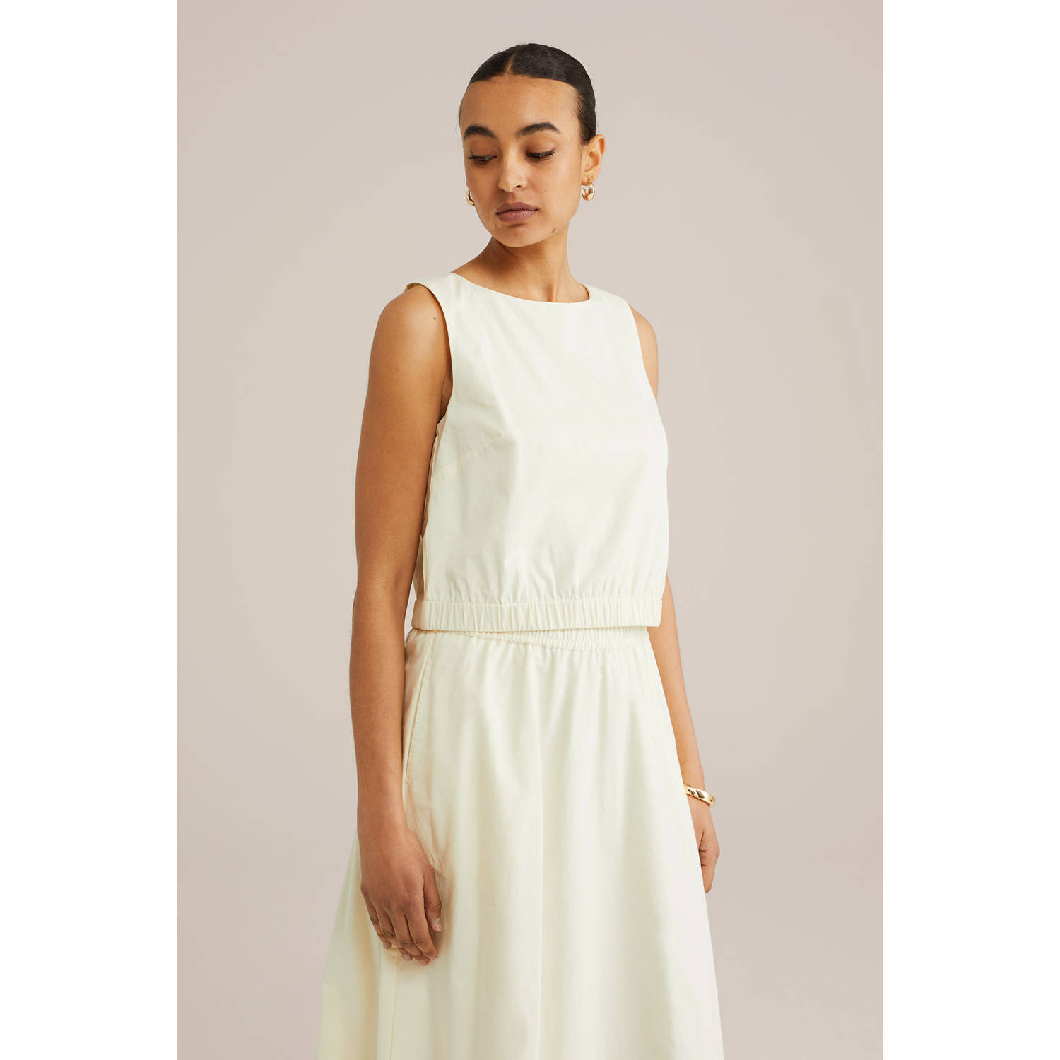 WE Fashion cropped top lichtgeel