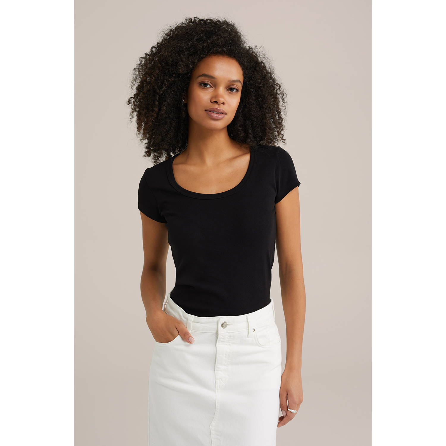 WE Fashion T-shirt zwart