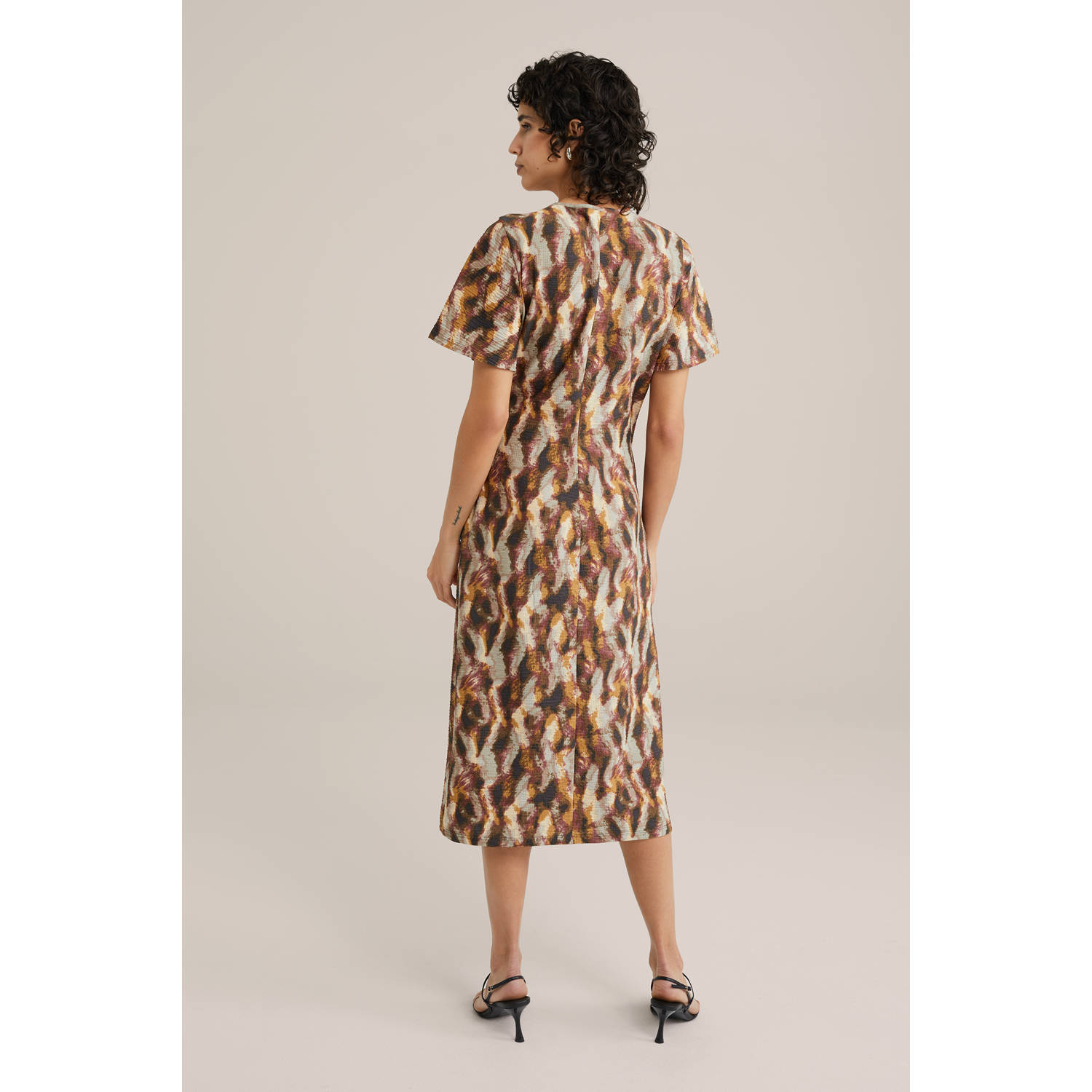 WE Fashion wikkel- overslagjurk bruin
