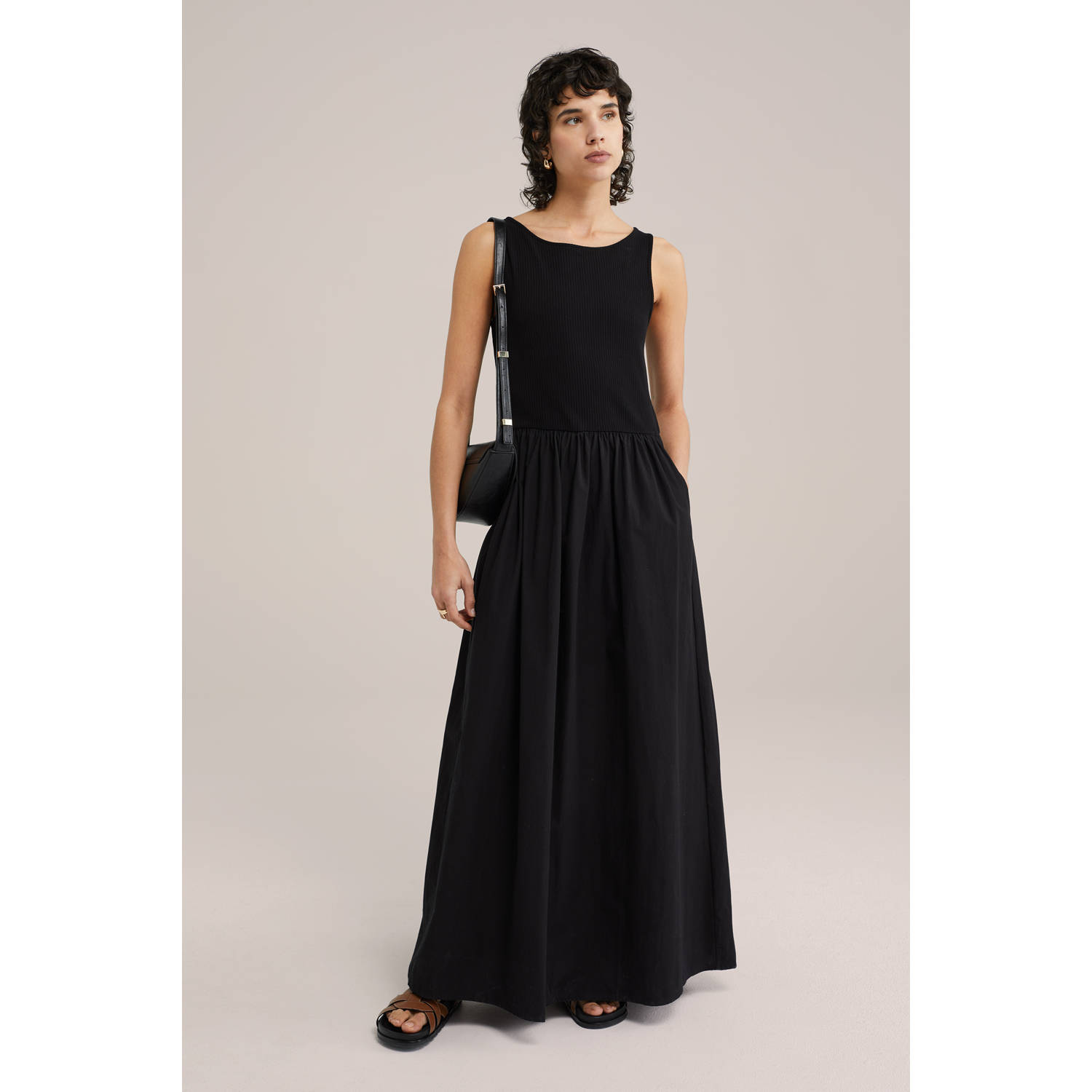 WE Fashion maxi jurk zwart
