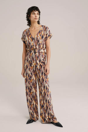 straight jumpsuit paars