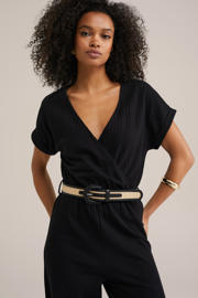thumbnail: WE Fashion straight jumpsuit zwart