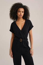thumbnail: WE Fashion straight jumpsuit zwart
