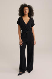 thumbnail: WE Fashion straight jumpsuit zwart
