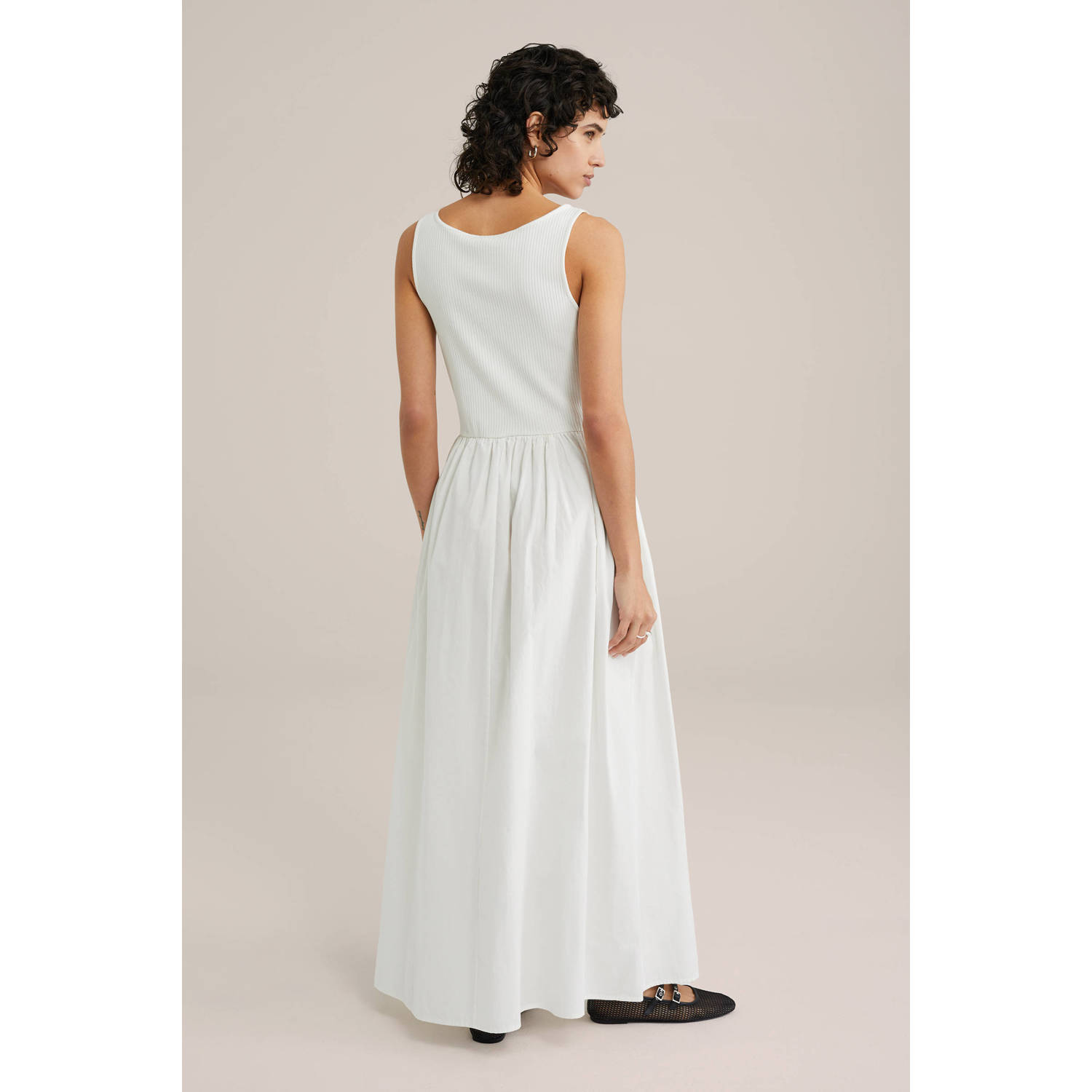 WE Fashion maxi jurk wit
