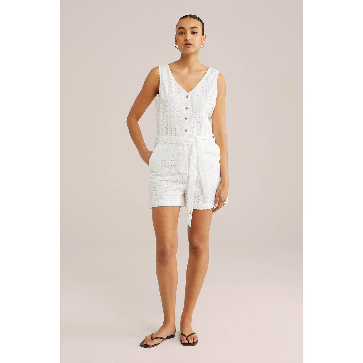 WE Fashion playsuit wit broderie