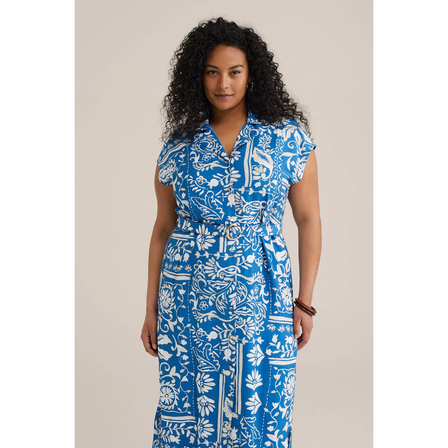 WE Fashion blousejurk blauw