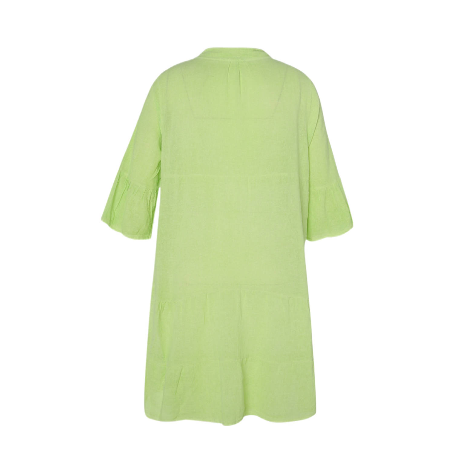 Paprika blousejurk limegroen