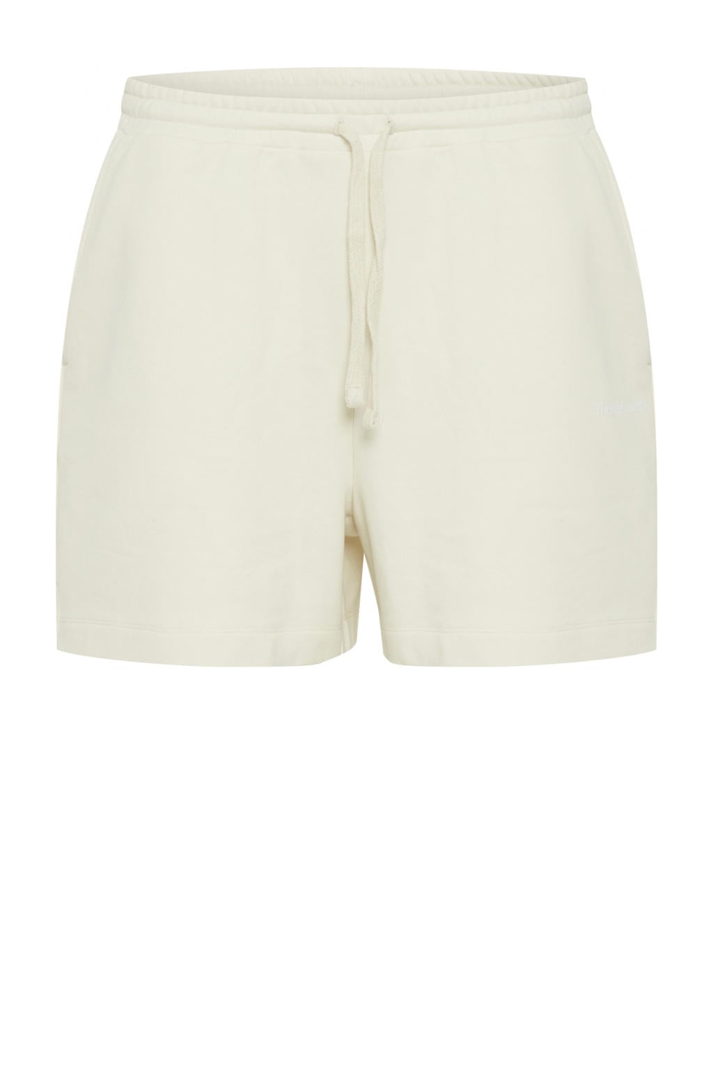 Ecru dames TheJoggConcept short van katoen met regular fit en regular waist