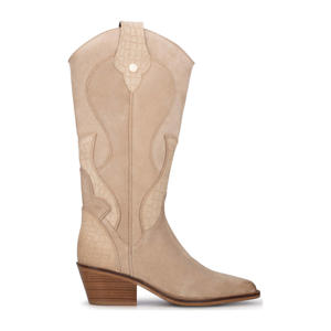 Camille  suède cowboylaarzen zand
