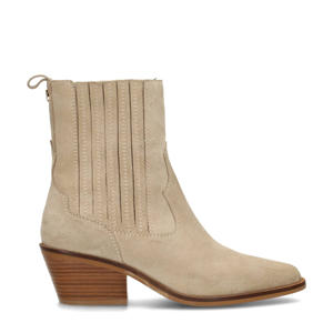 Indie  suède cowboylaarzen beige