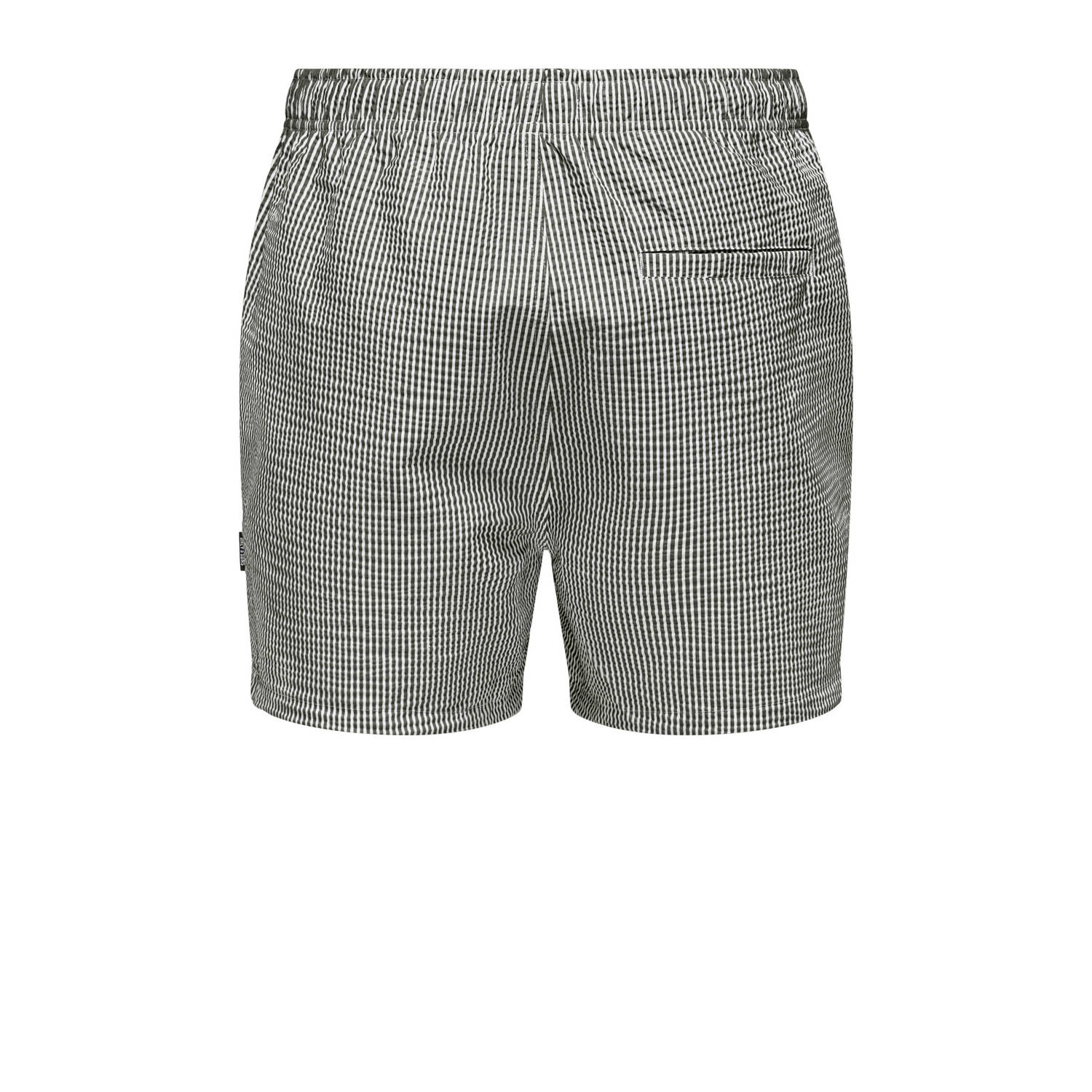 ONLY & SONS JUNIOR zwemshort donkergroen