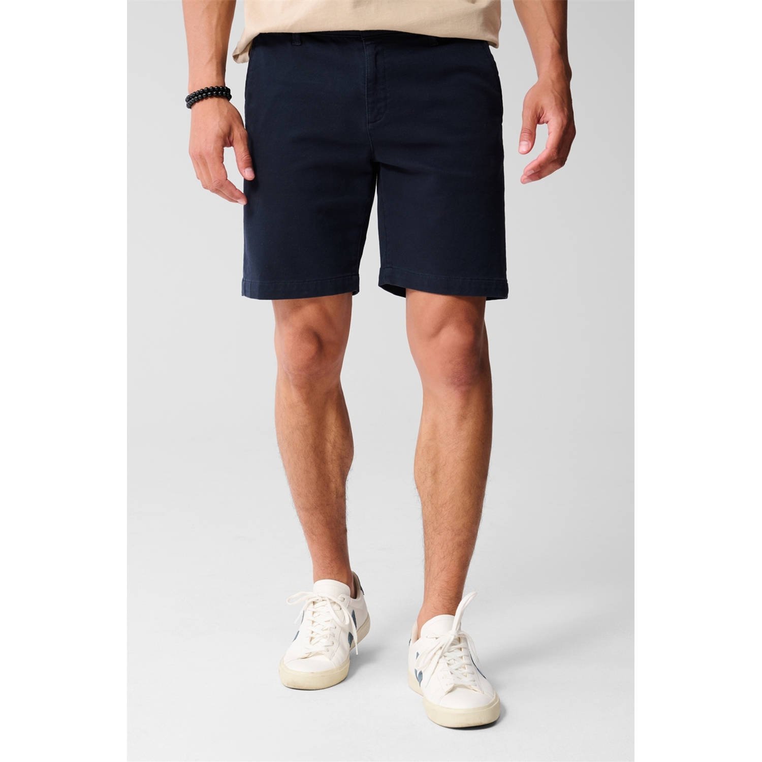 Shoeby slim chino short donkerblauw
