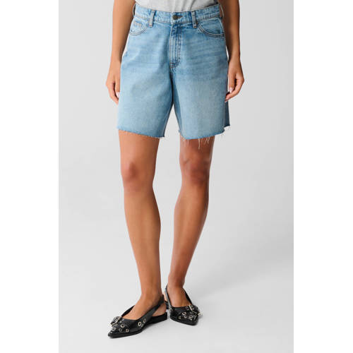 Shoeby denim regular high waist short medium blue denim afbeelding