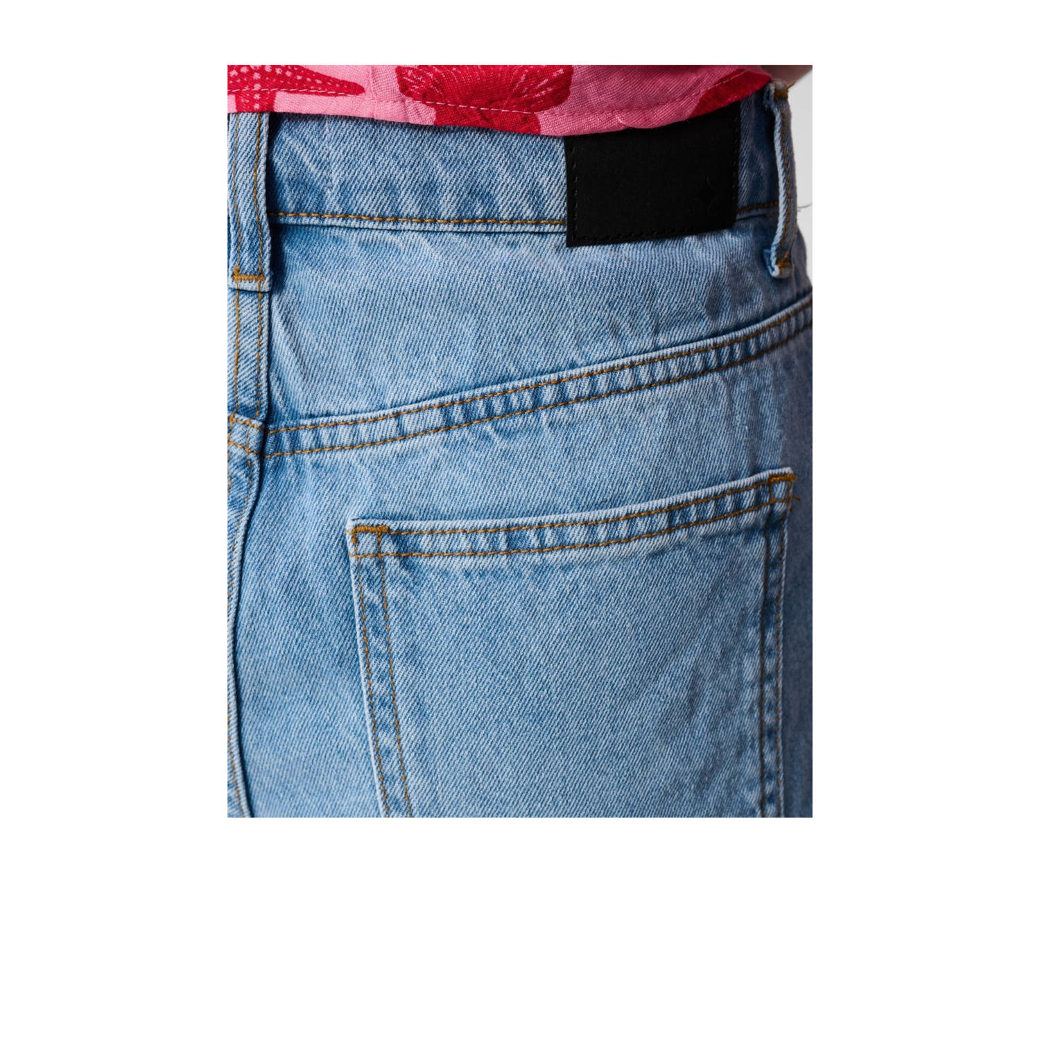 Shoeby denim regular high waist short medium blue denim