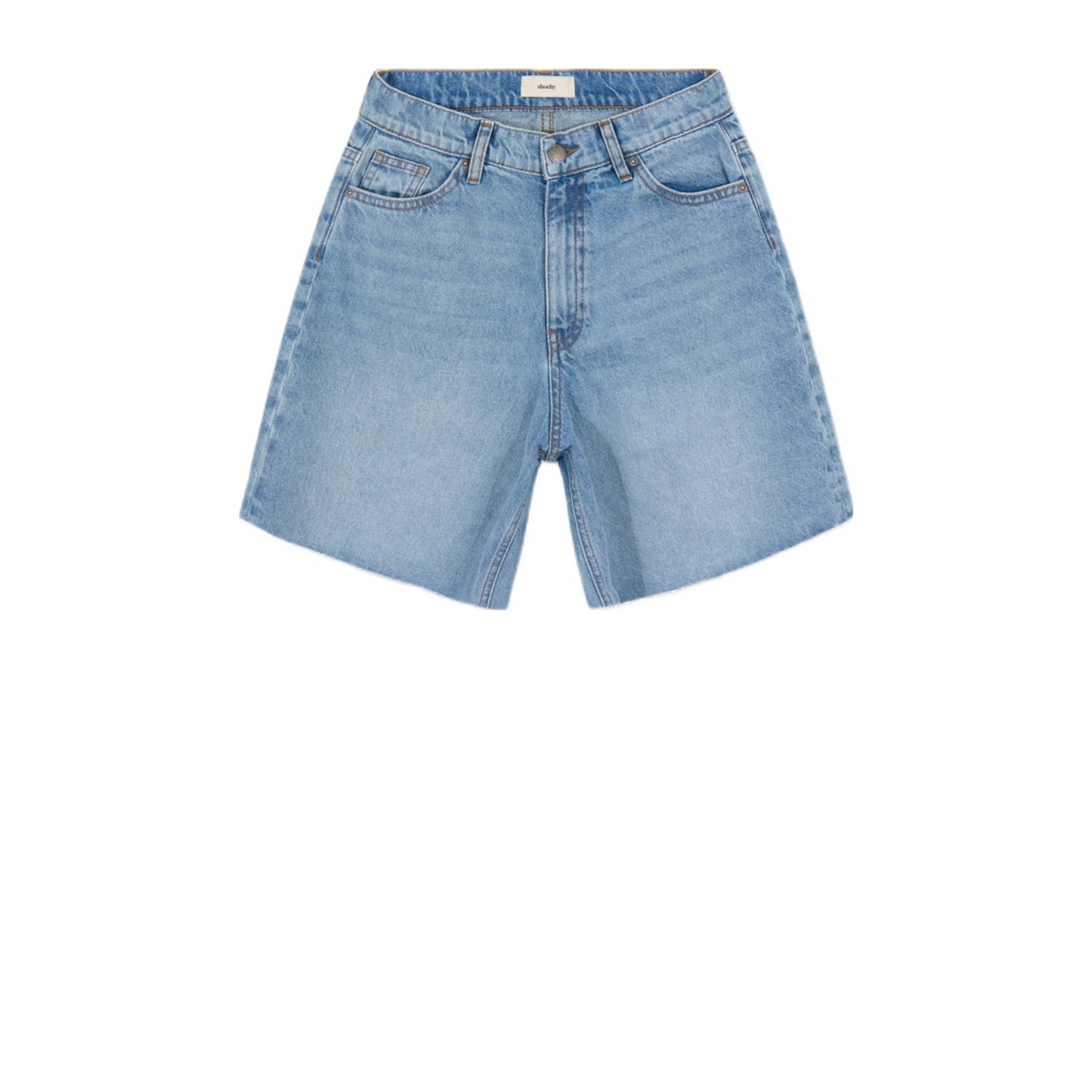 Shoeby denim regular high waist short medium blue denim