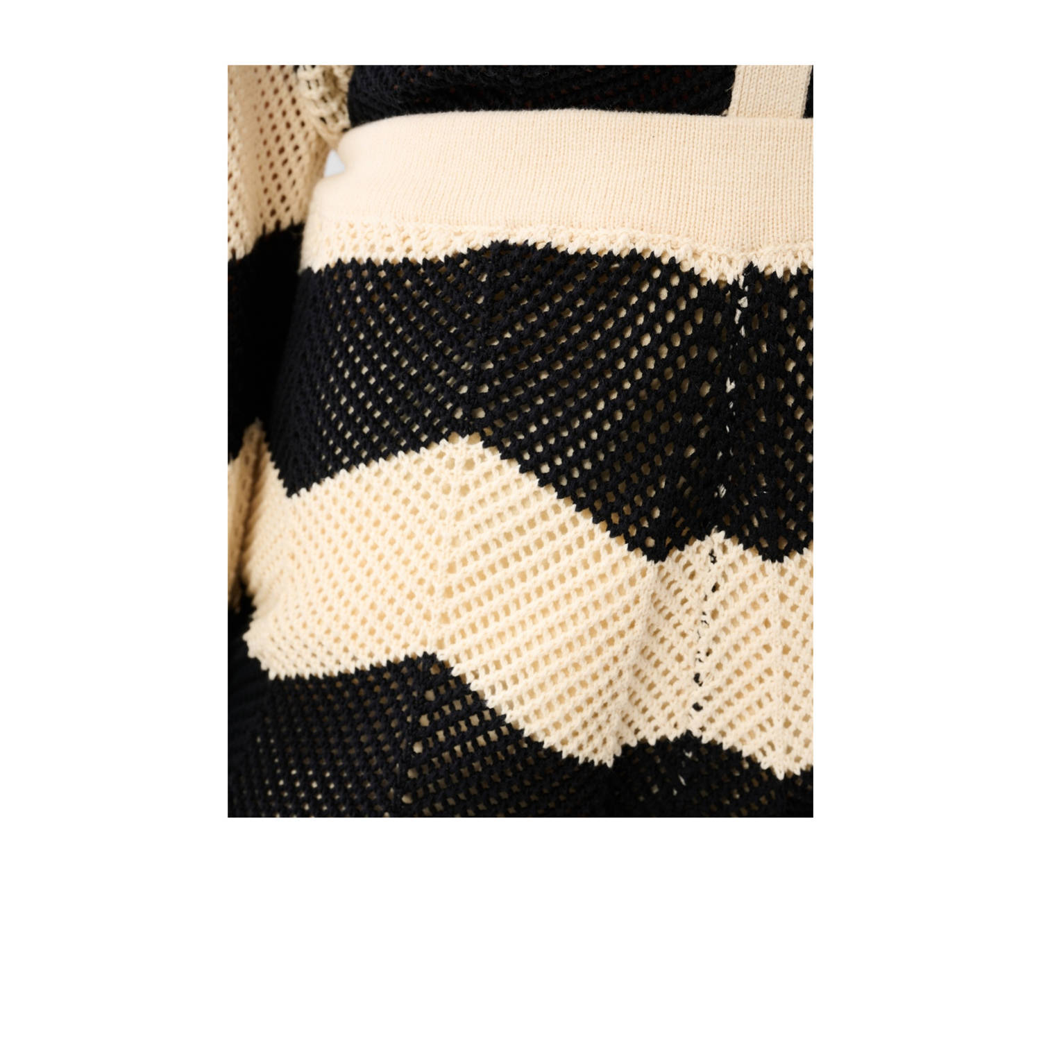 Shoeby a-lijn regular waist casual short zwart crochet
