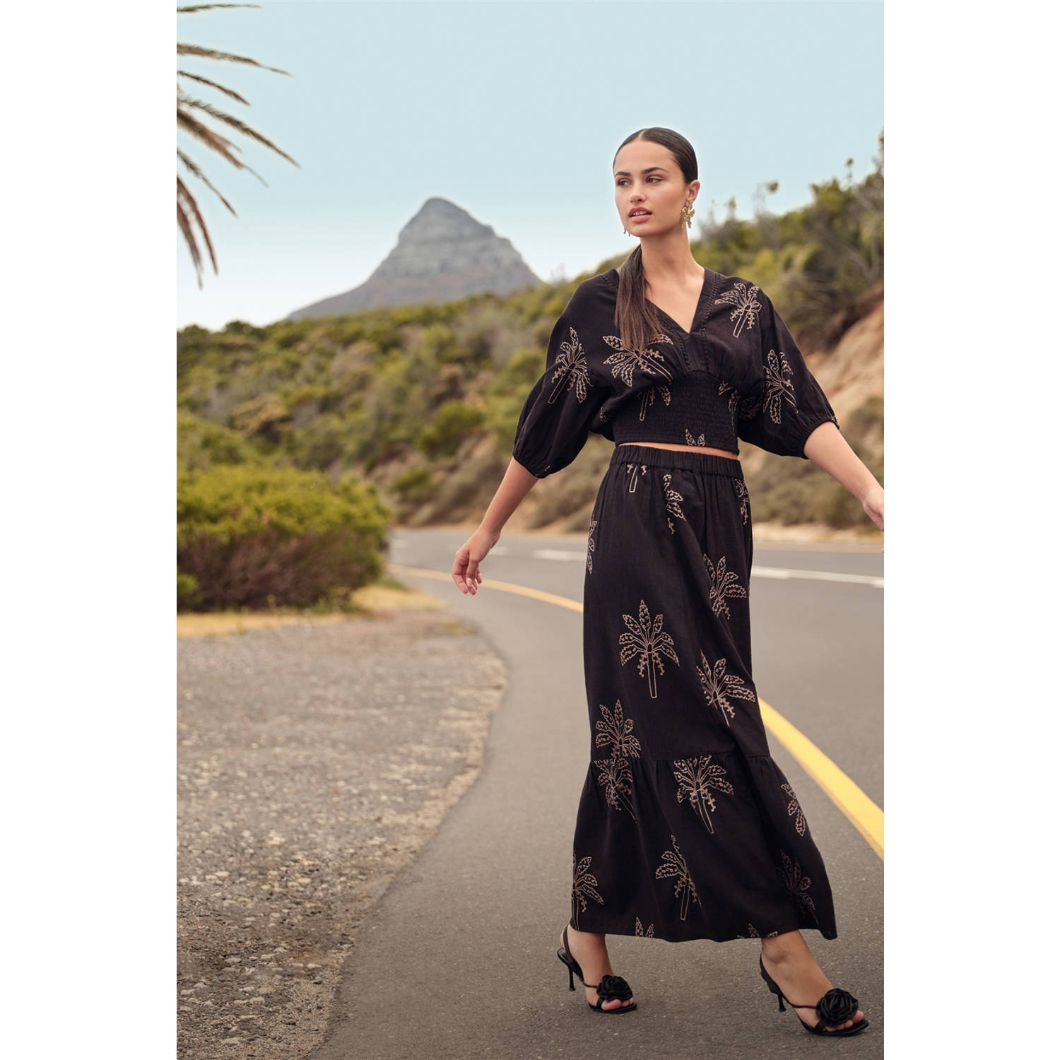 Shoeby maxi rok zwart