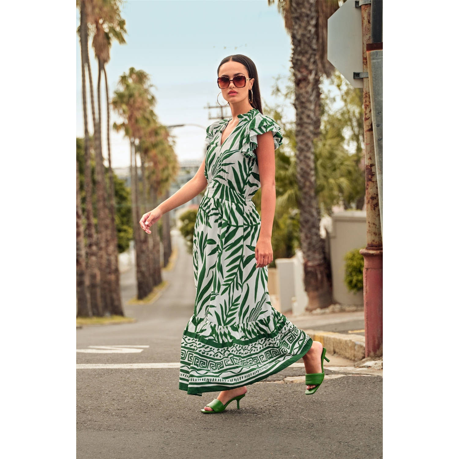 Shoeby zomerjurk groen