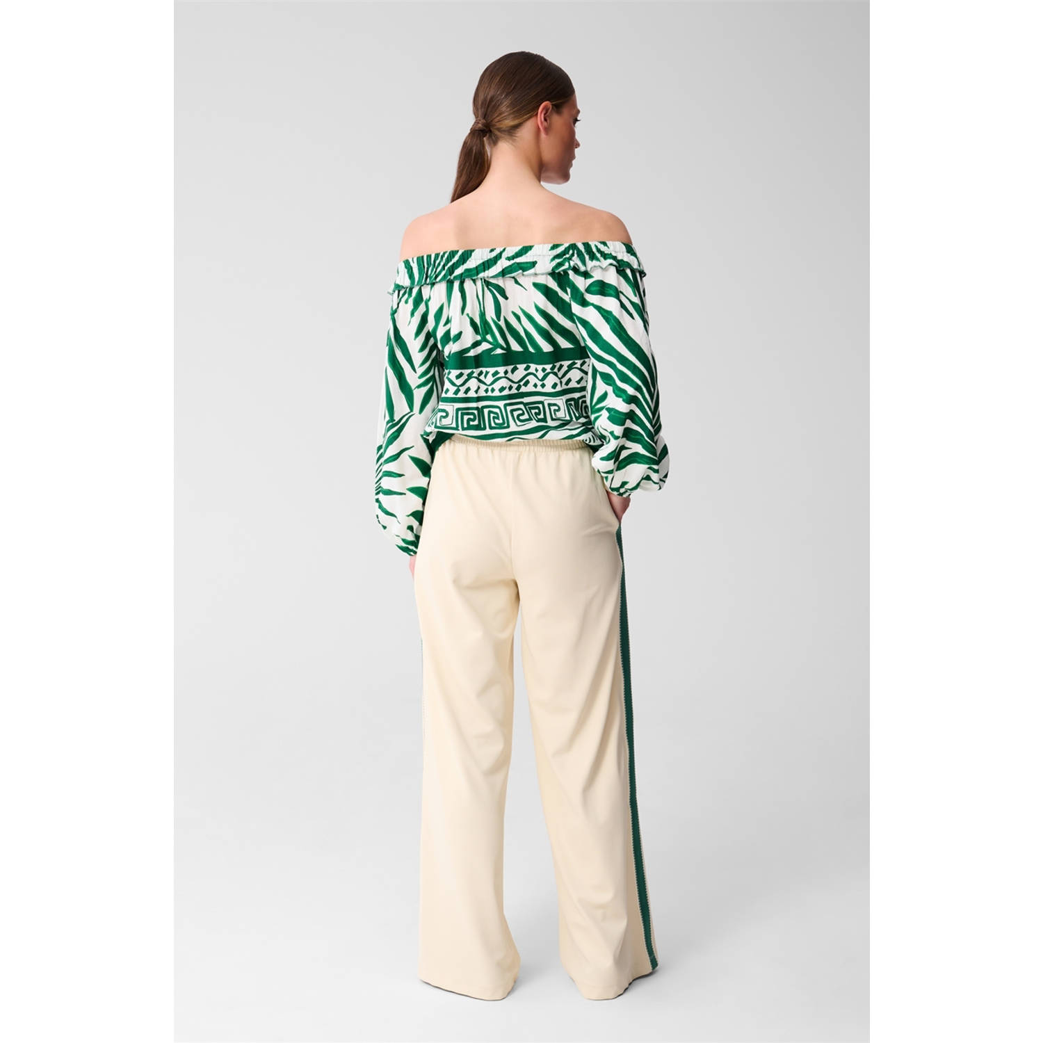 Shoeby wide leg high waist broek ecru