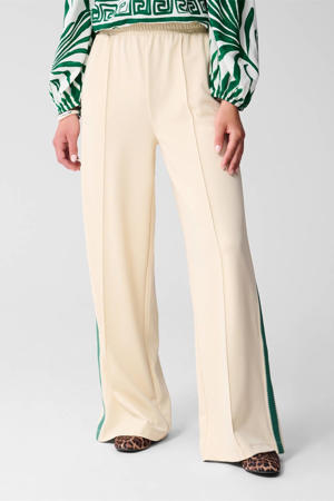 wide leg high waist broek ecru