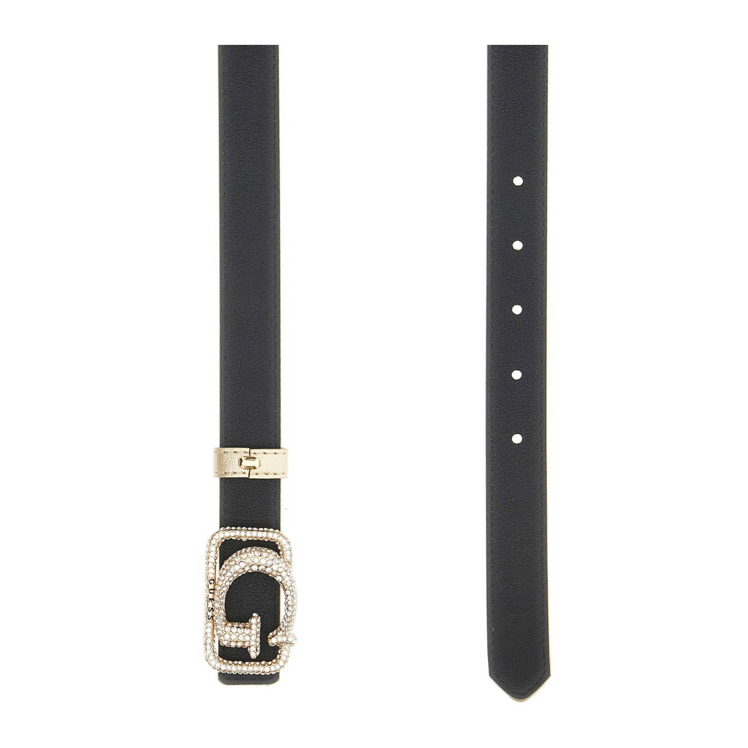GUESS reversible riem Zalina goudkleurig