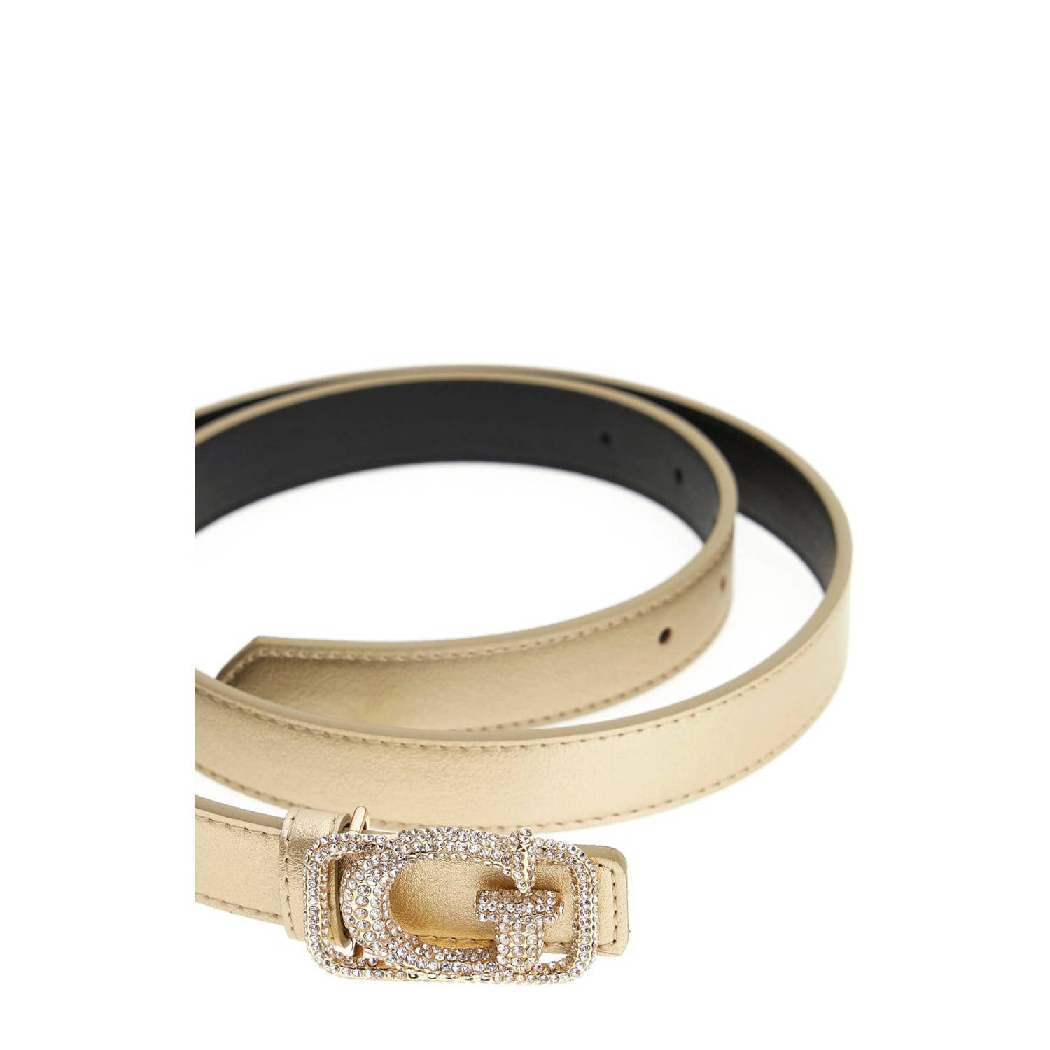 GUESS reversible riem Zalina goudkleurig