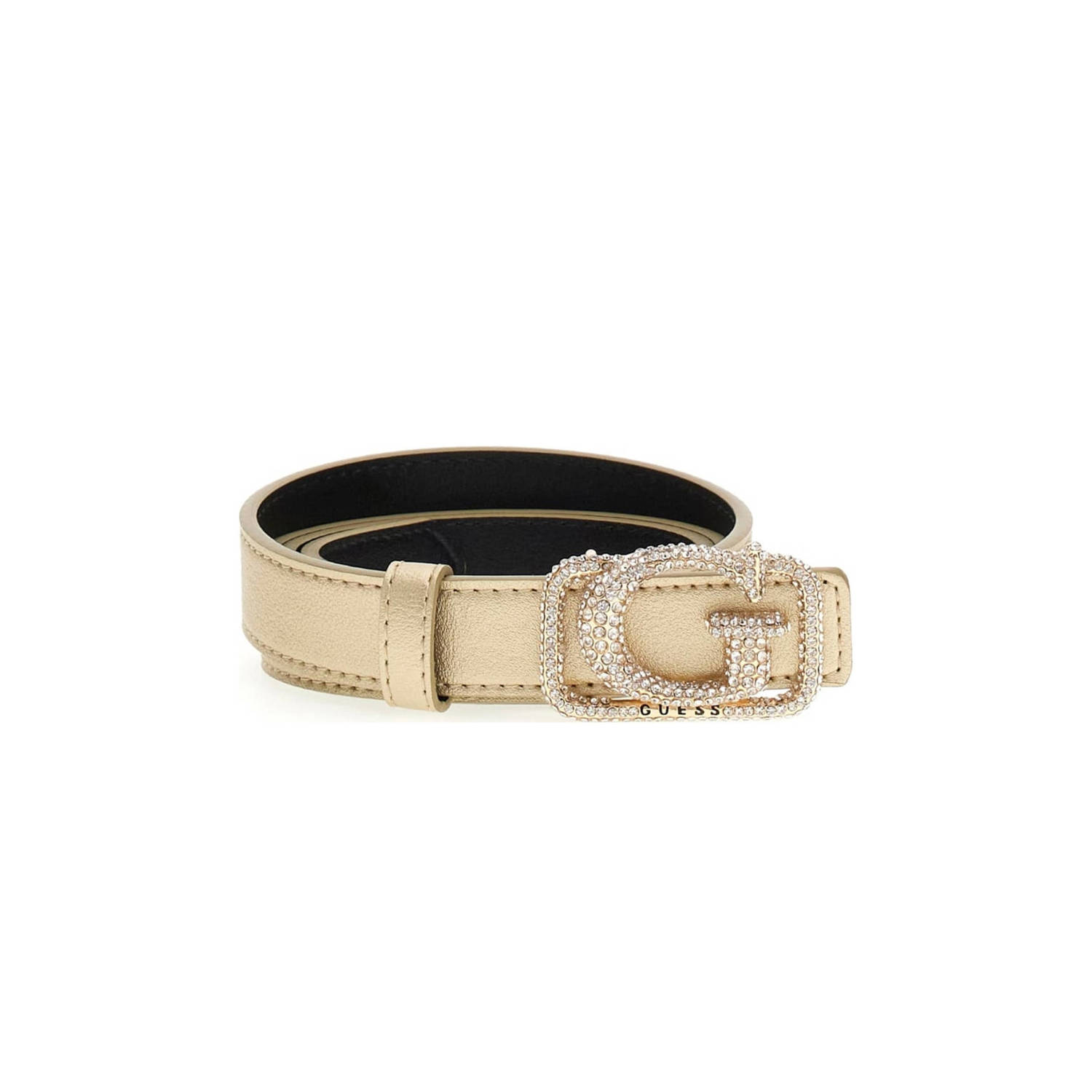 GUESS reversible riem Zalina goudkleurig