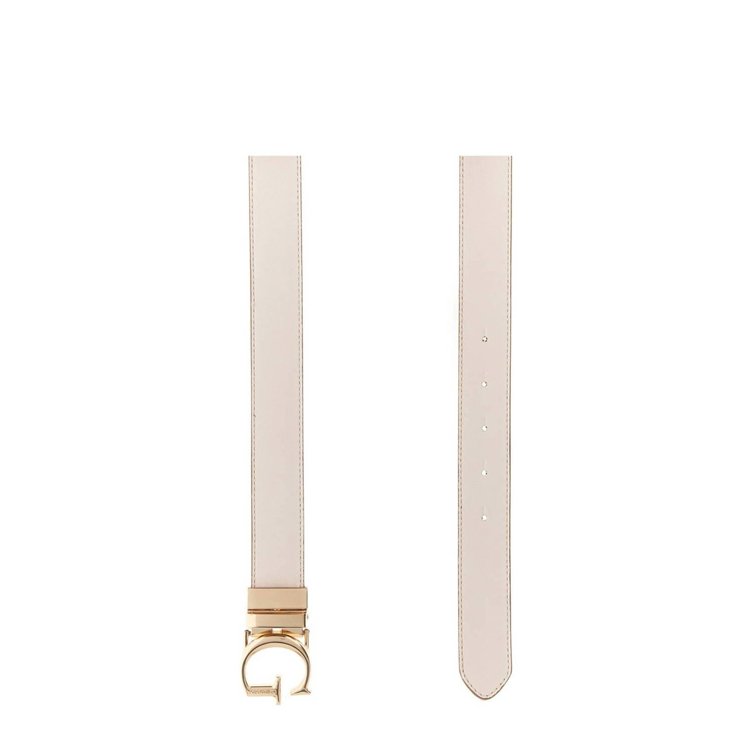 GUESS reversible riem Neda met logoprint ecru