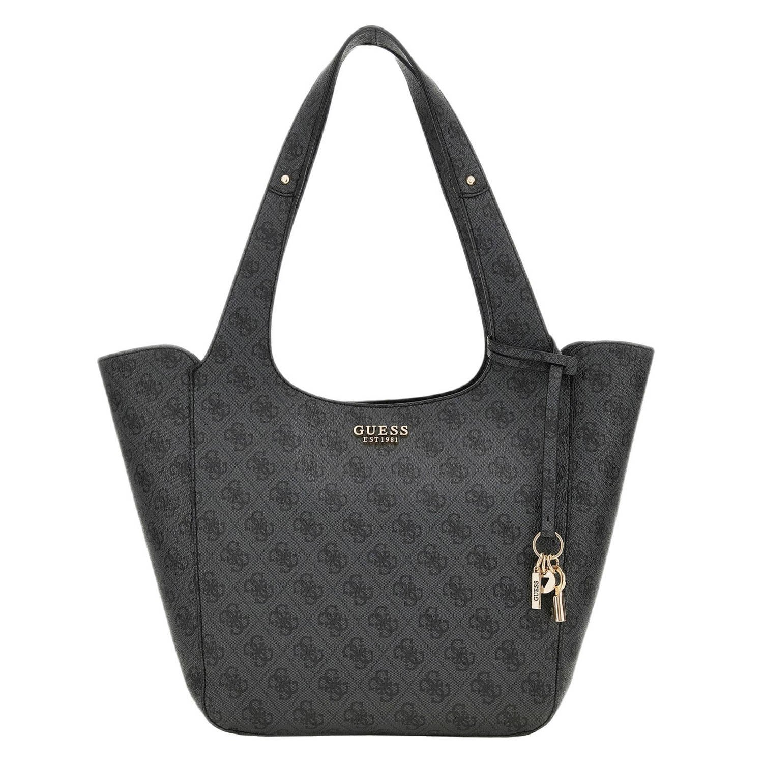 GUESS schoudertas Calista met logoprint antraciet