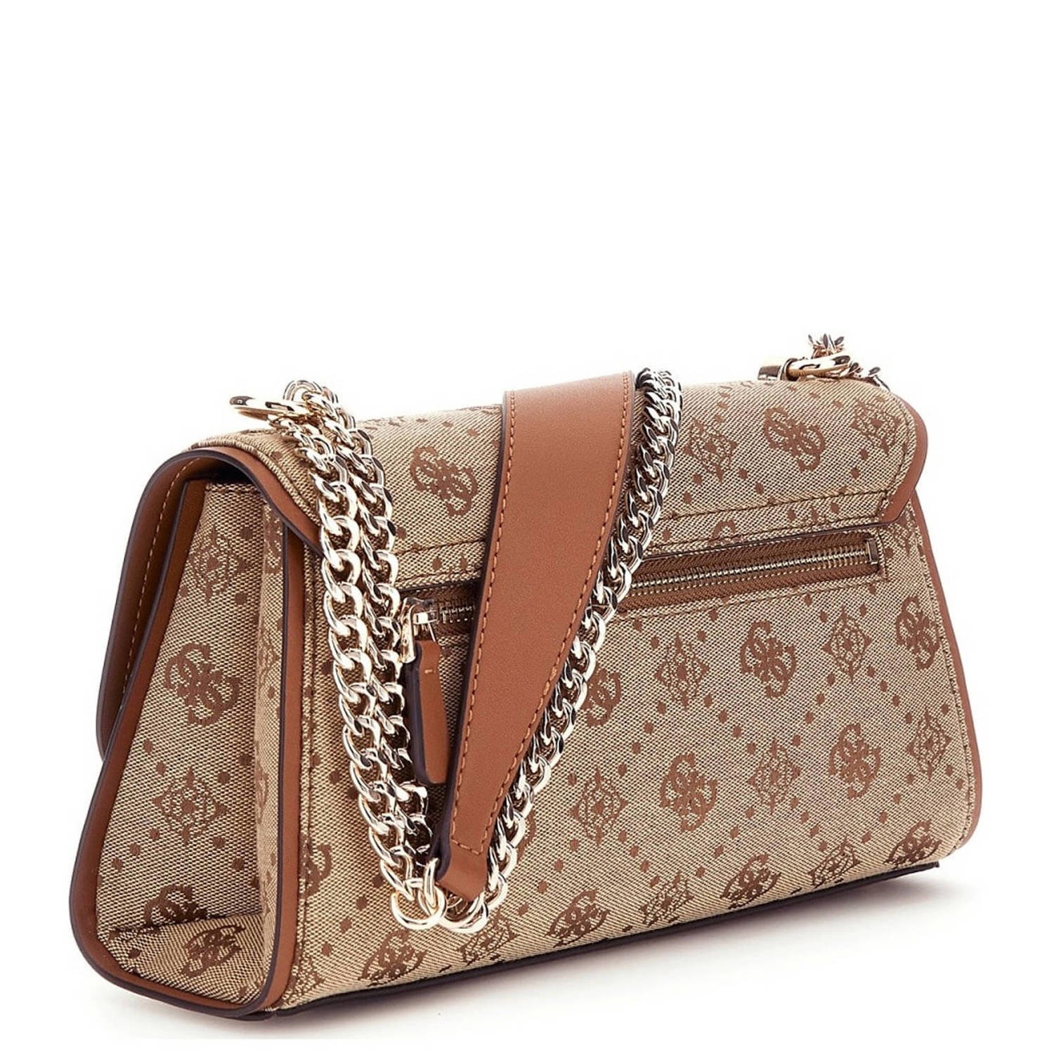 GUESS crossbody tas Neda met logoprint cognac