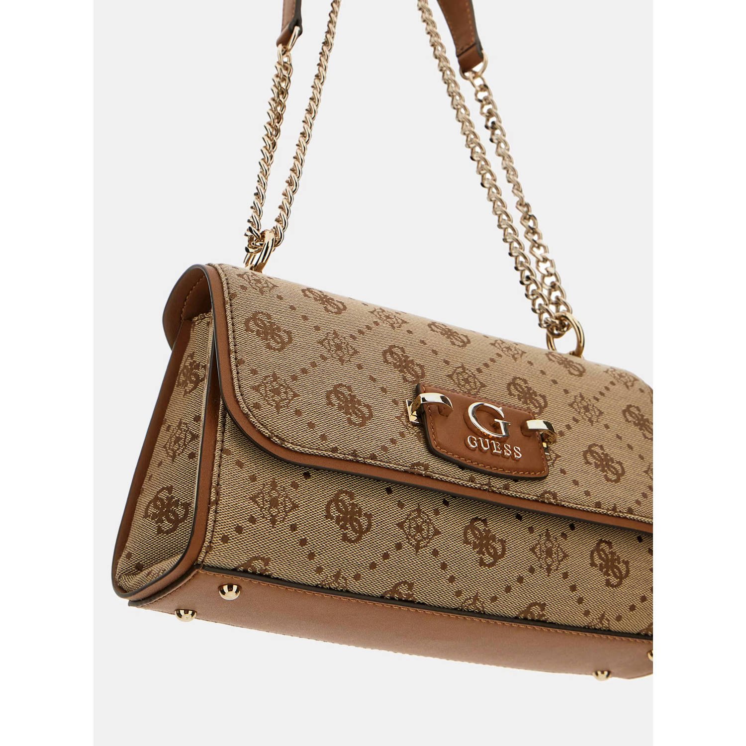 GUESS crossbody tas Neda met logoprint cognac