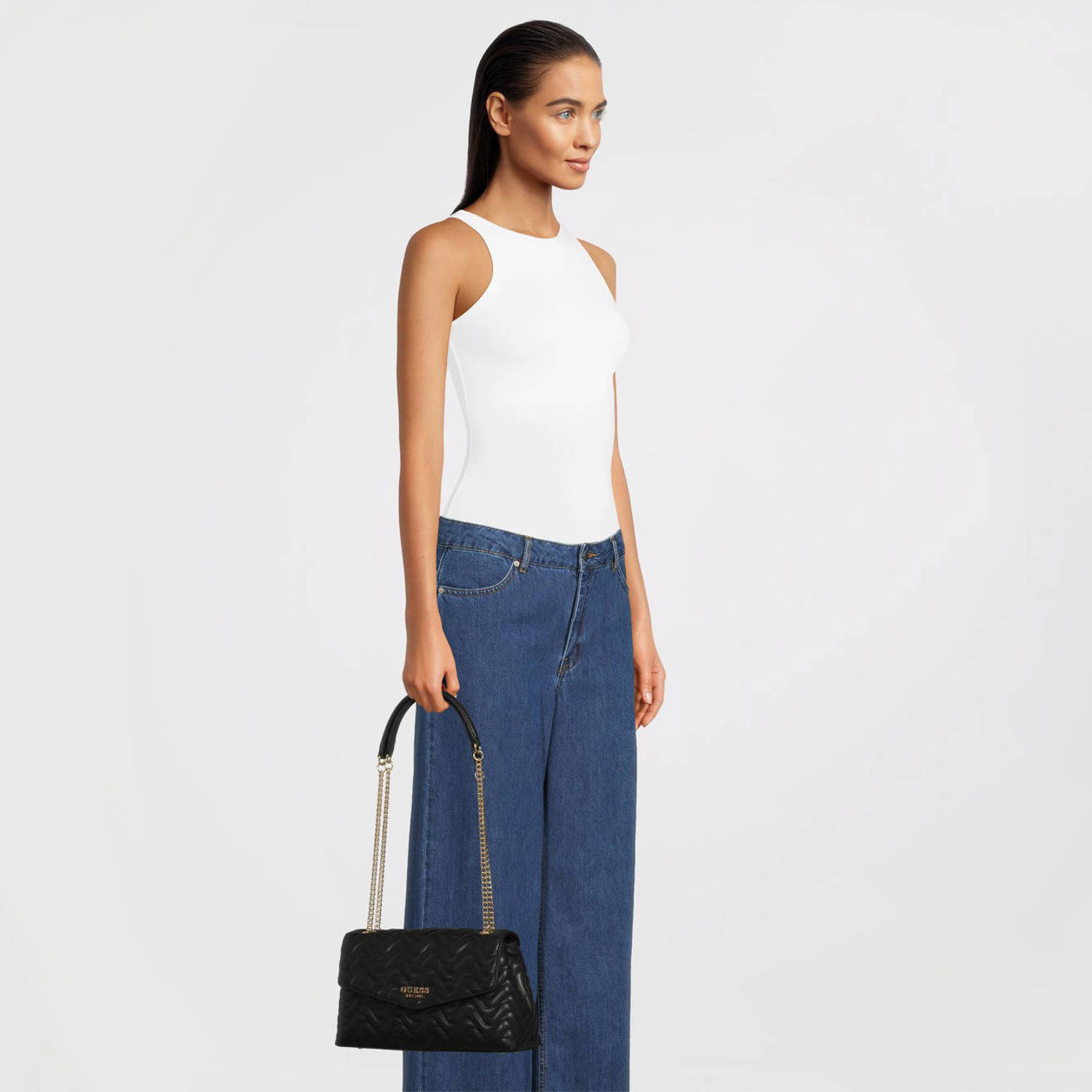 GUESS crossbody tas Melisandra zwart