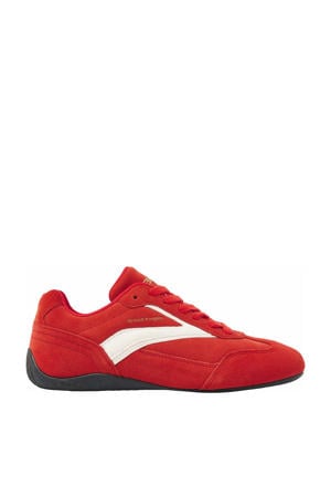 Swayco suède sneakers rood/ecru