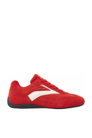 Swayco suède sneakers rood/ecru
