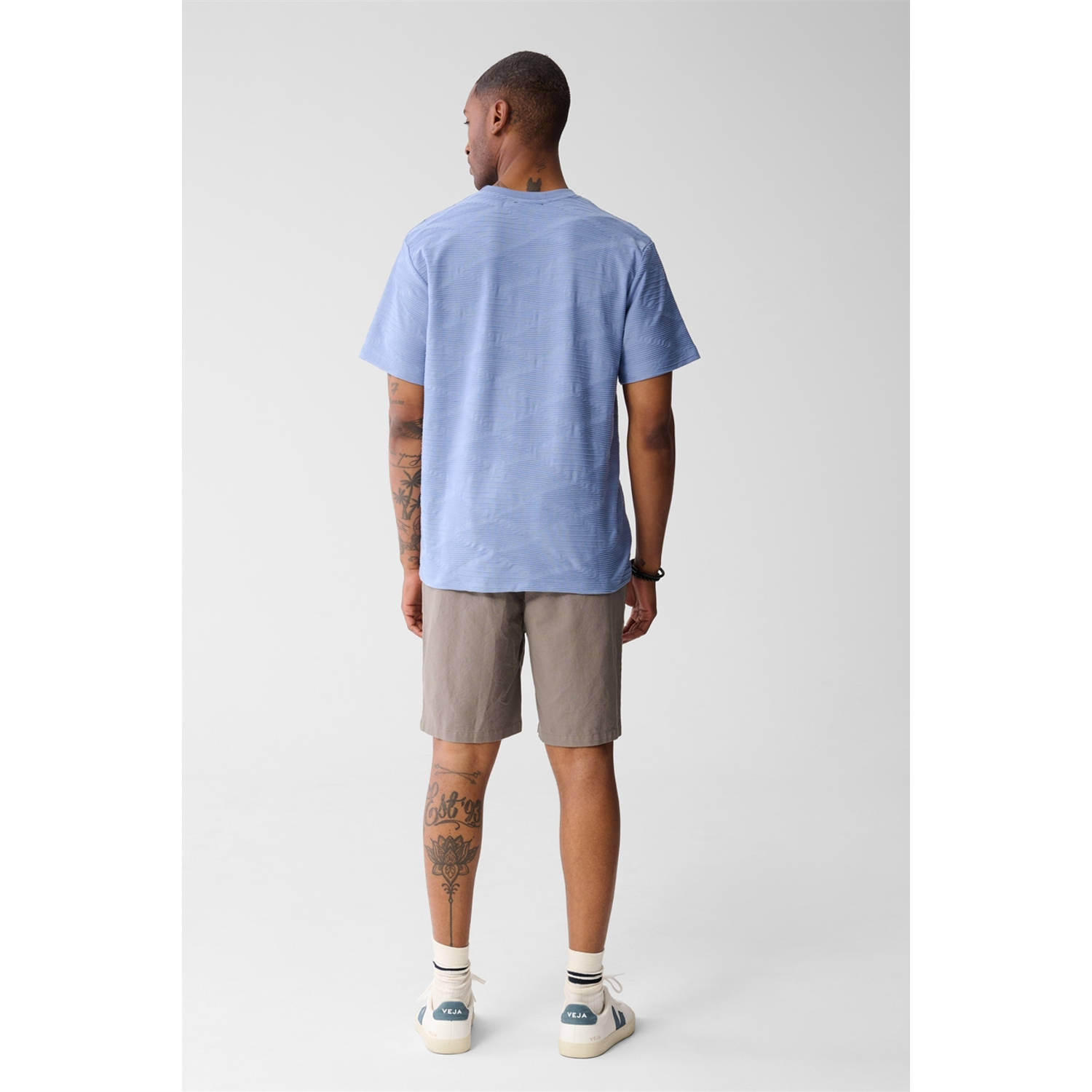Shoeby T-shirt met textuur lichtblauw
