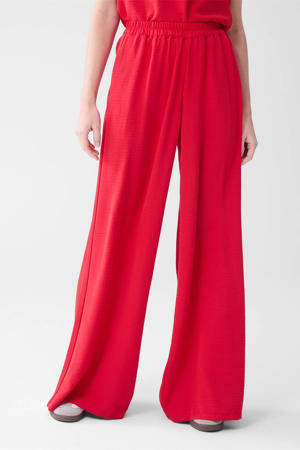 regular high waist casual broek rood