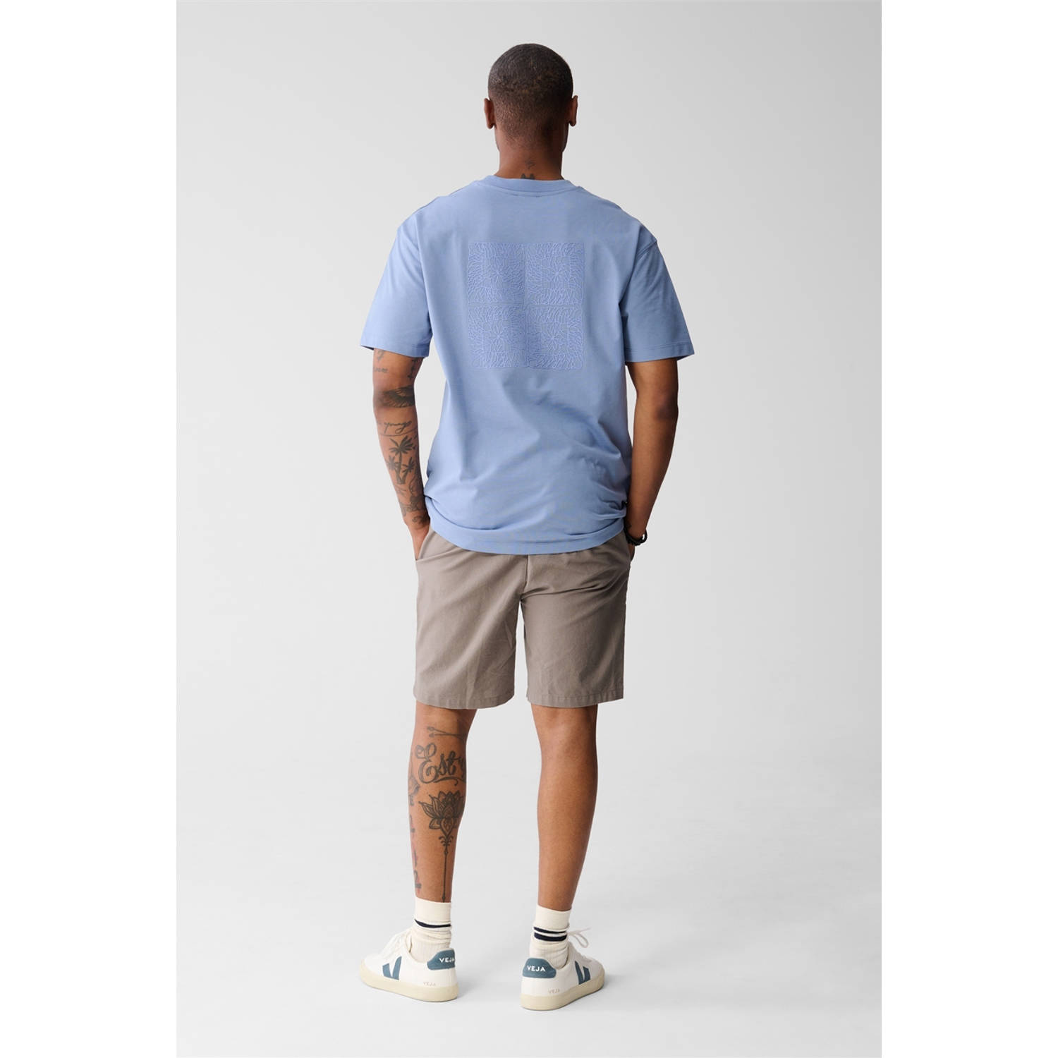 Shoeby linnen regular casual short lichtbruin