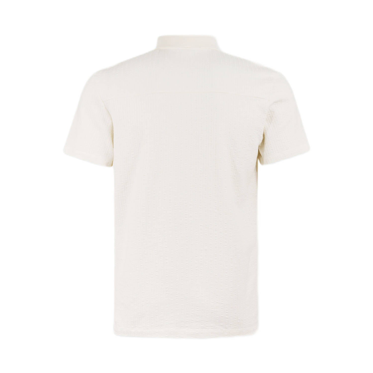 Shoeby regular polo met textuur ecru