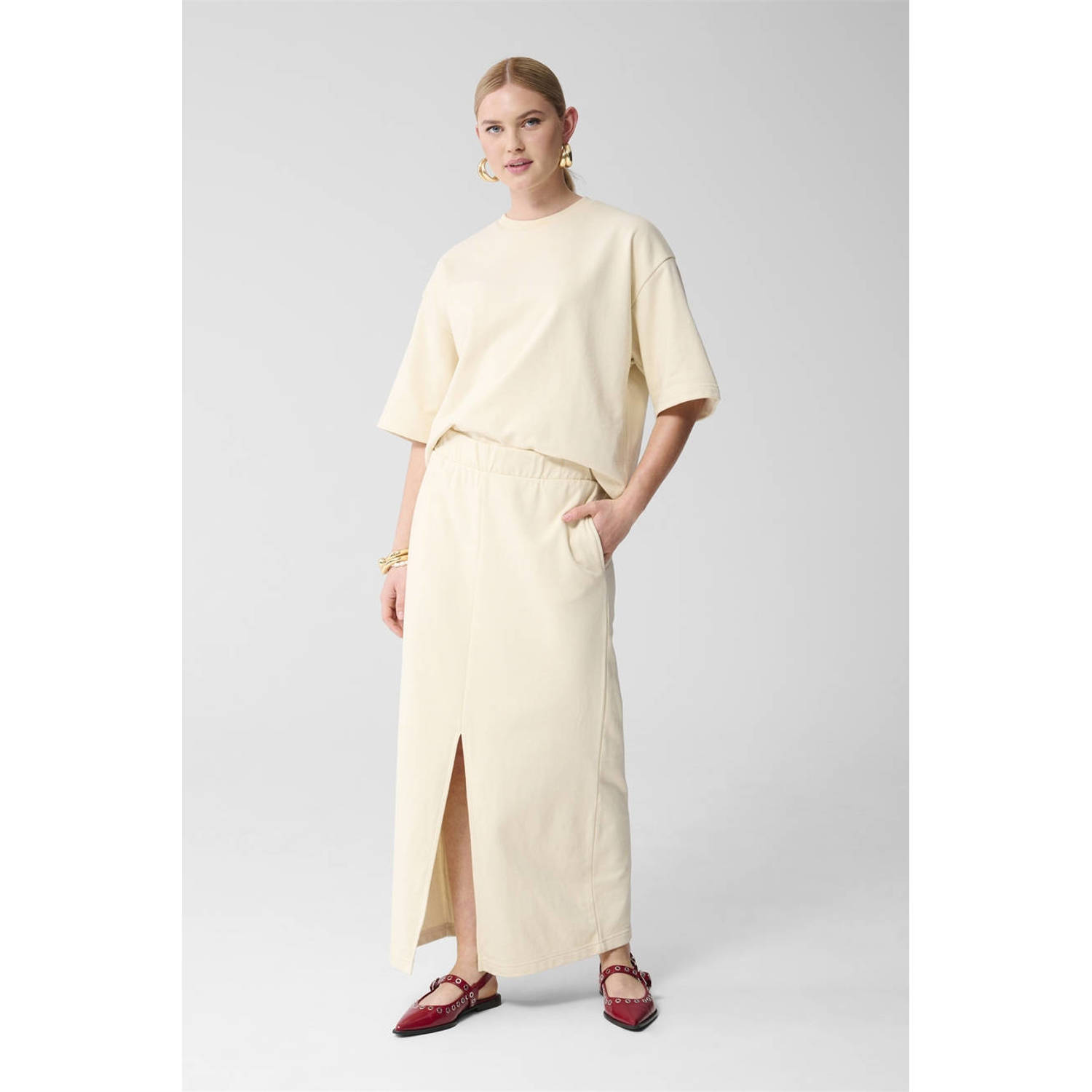 Shoeby midi rok ecru