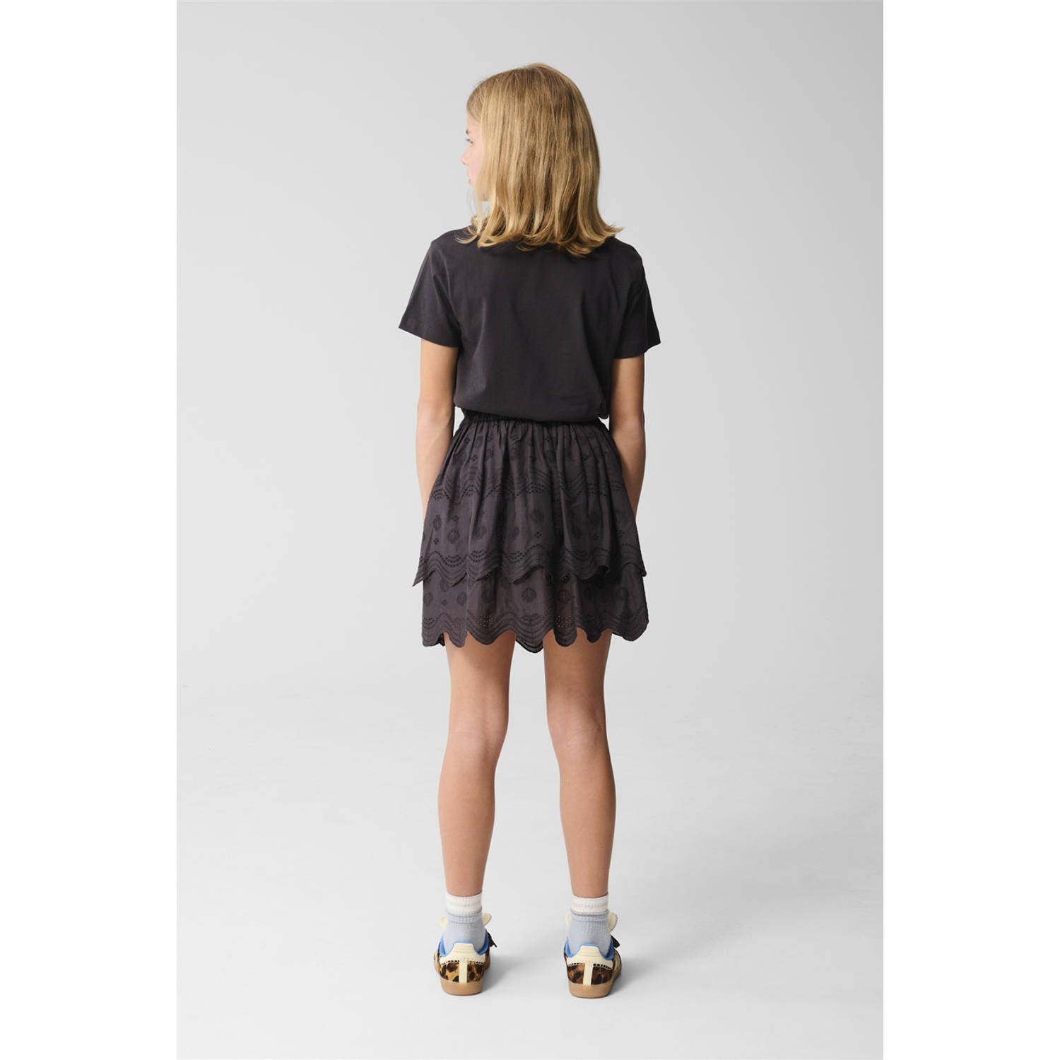 Shoeby korte rok broderie zwart