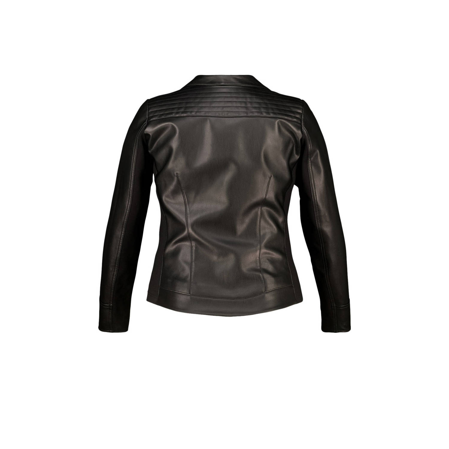 MS Mode imitatieleren jasje zwart