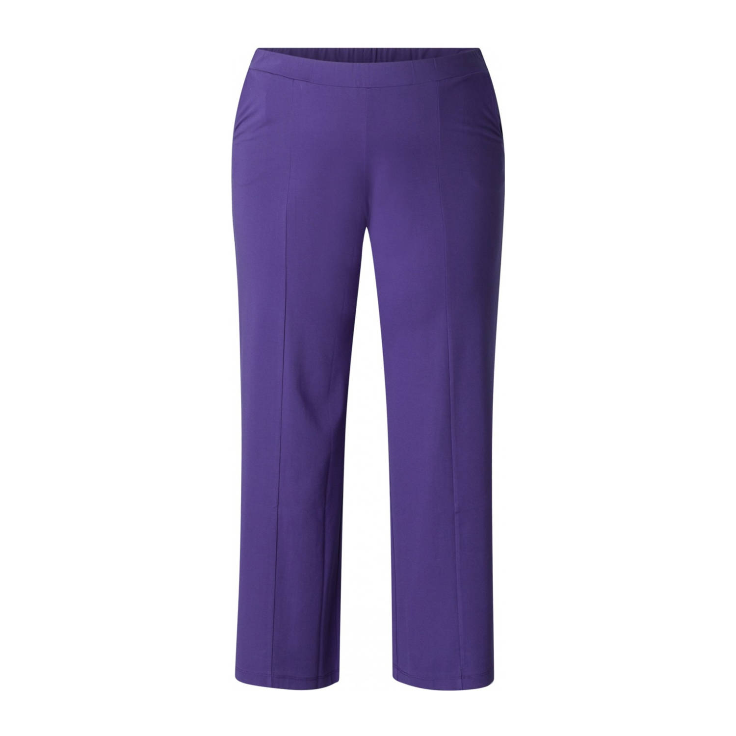 Colletta straight regular waist broek paars