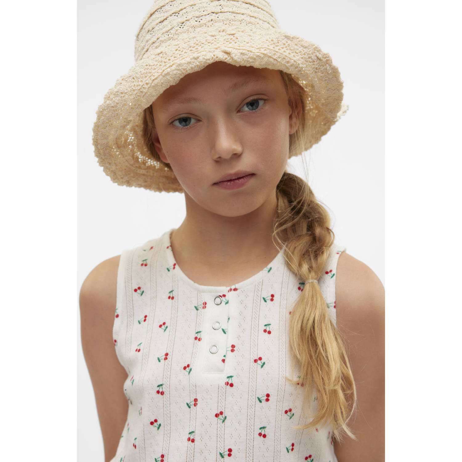 VERO MODA GIRL mouwloze top wit
