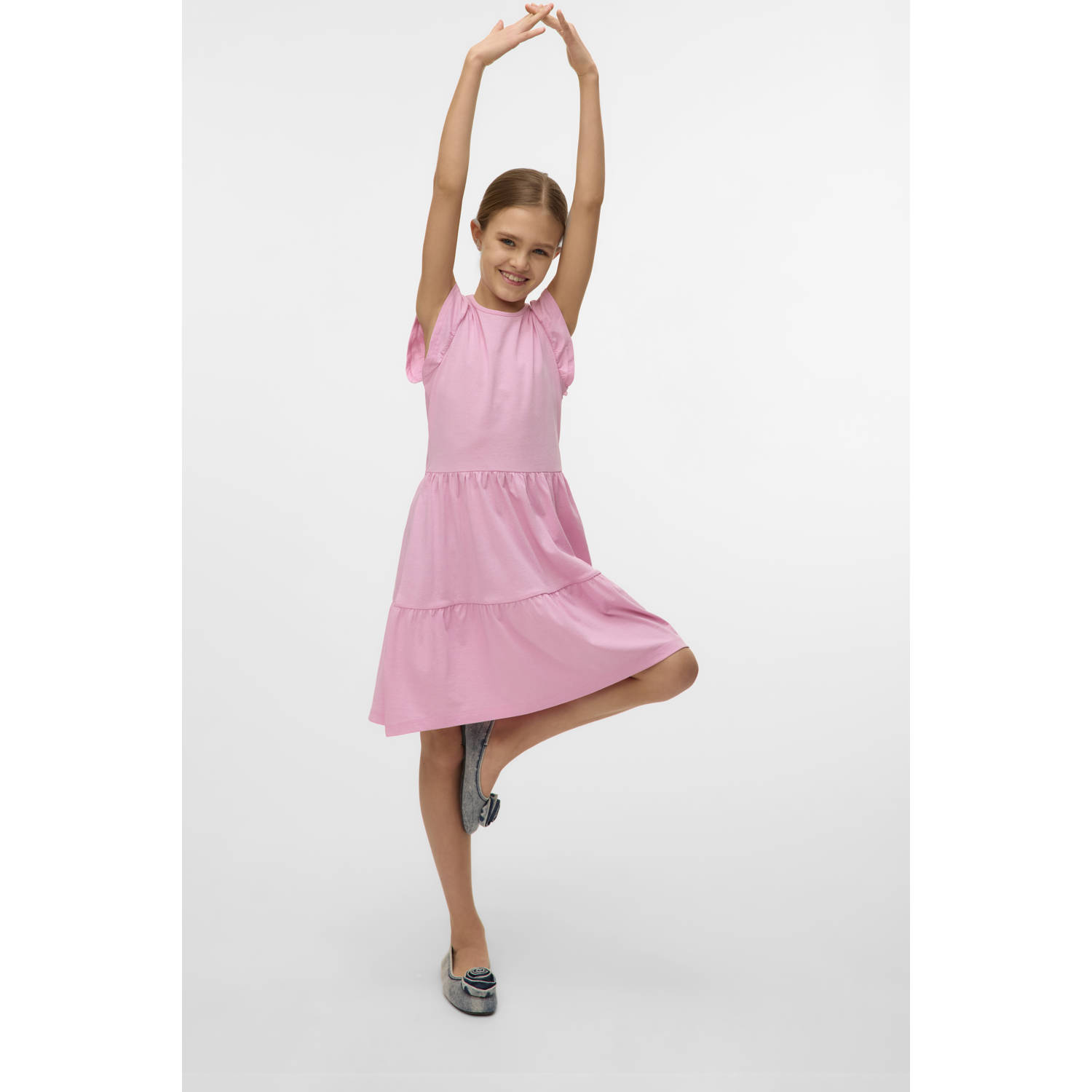 VERO MODA GIRL midi jurk roze