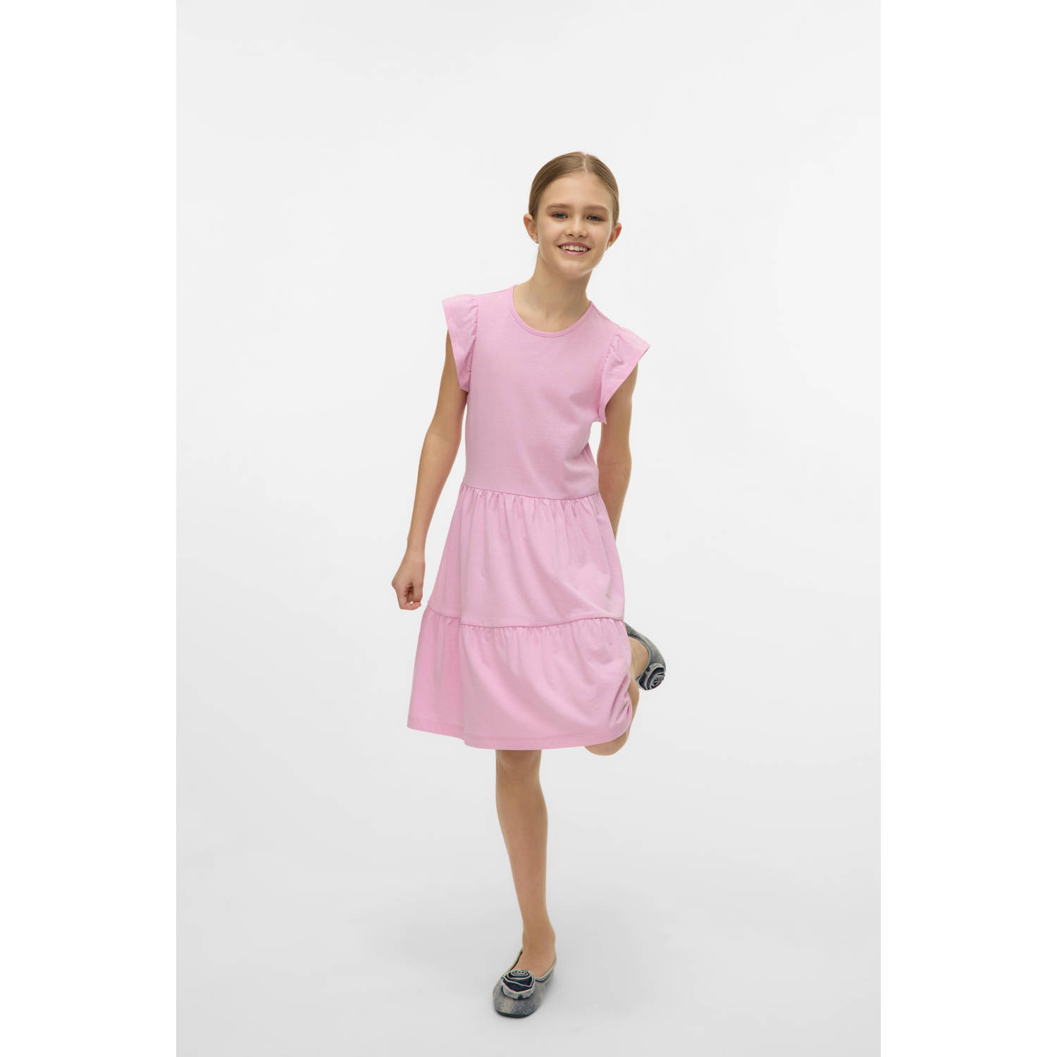 VERO MODA GIRL midi jurk roze