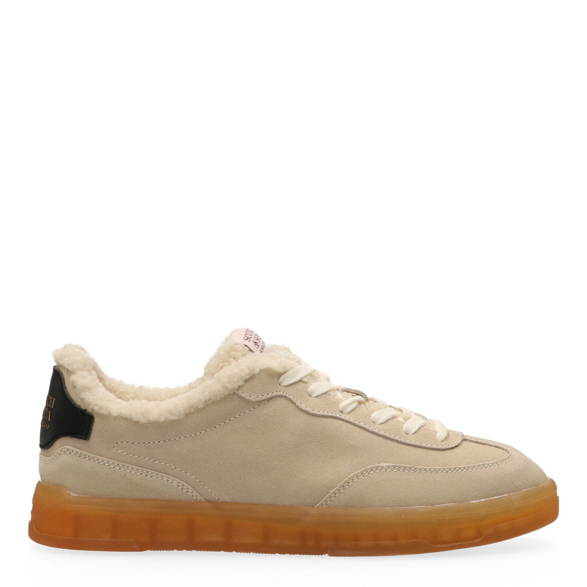 Scotch & Soda Beige Leather Sneakers