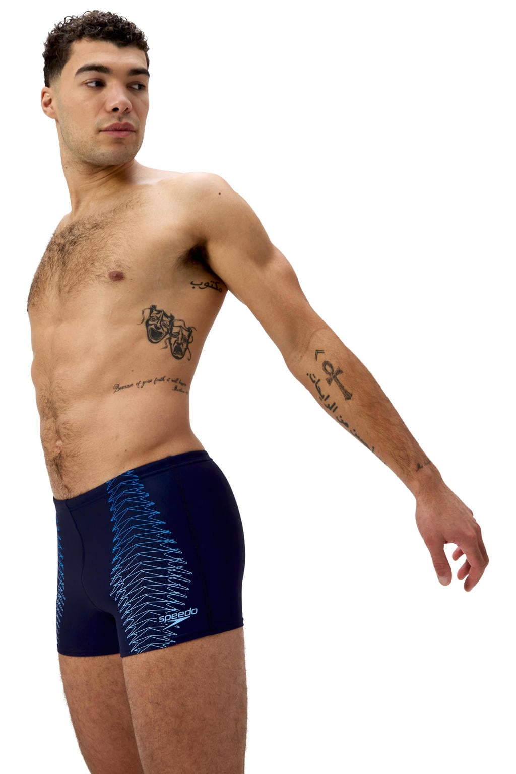 Speedo EnduraFlex zwemboxer Duo Logo donkerblauw/blauw